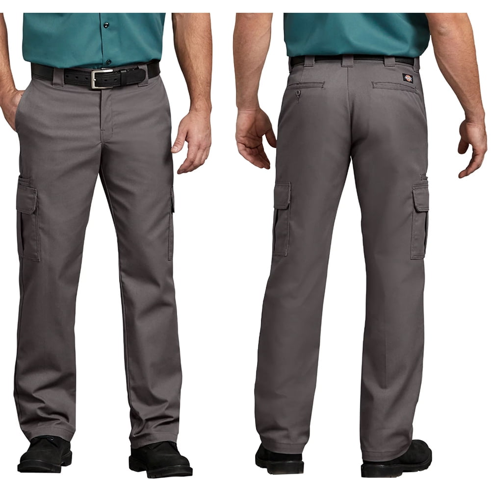 Men's Off White Cotton Blend Solid Mid-Rise Regular Fit Cargo Pants